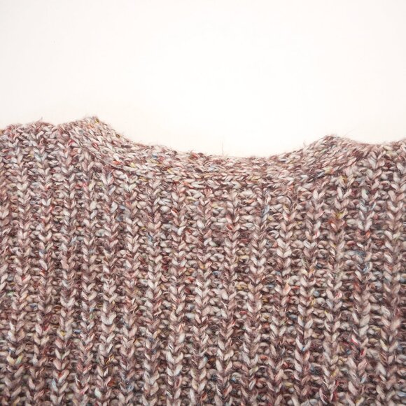 Christopher & Banks Womens PM Open Front Cardigan Sweater Brown Speckled Pockets - Picture 12 of 12